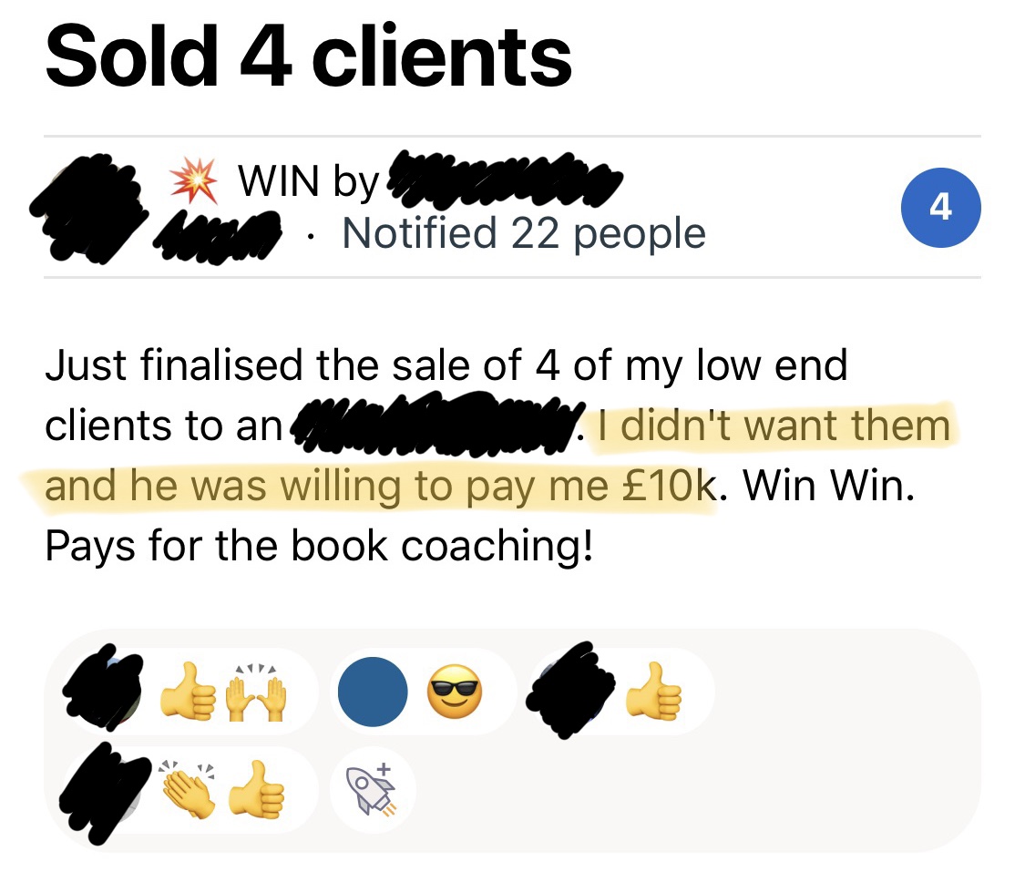 Client testimonial